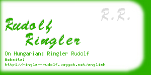 rudolf ringler business card